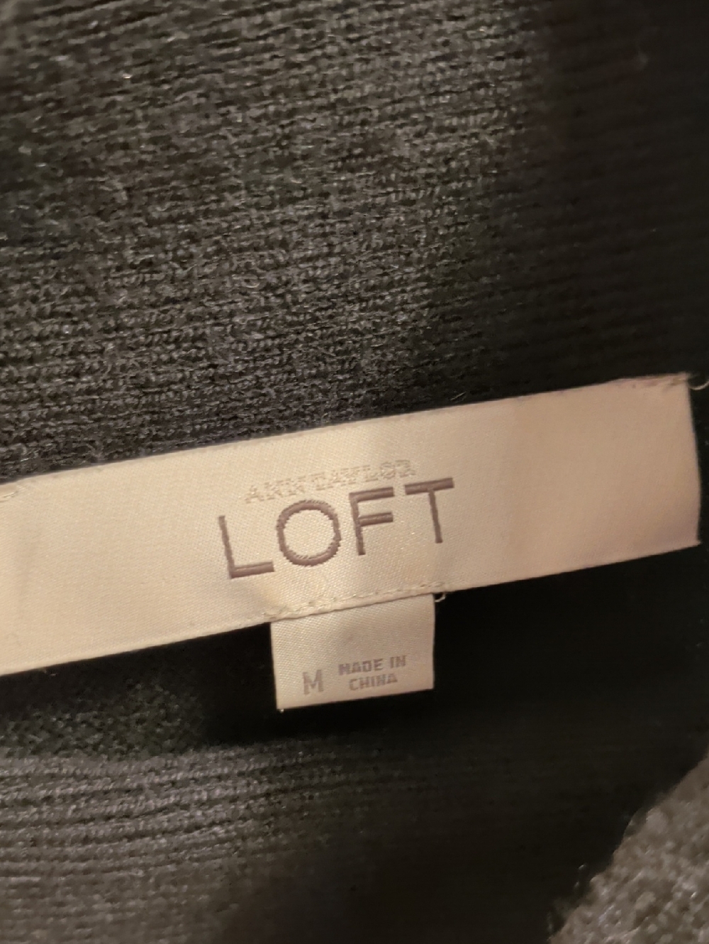 LOFT Black Women's Turtleneck Sweater - Picture 2 of 3